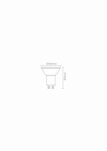 Lucide MR16 - Lámpara led - Ø 5 cm - LED - GU10 - 1x5W 2700K - Transparente - técnico